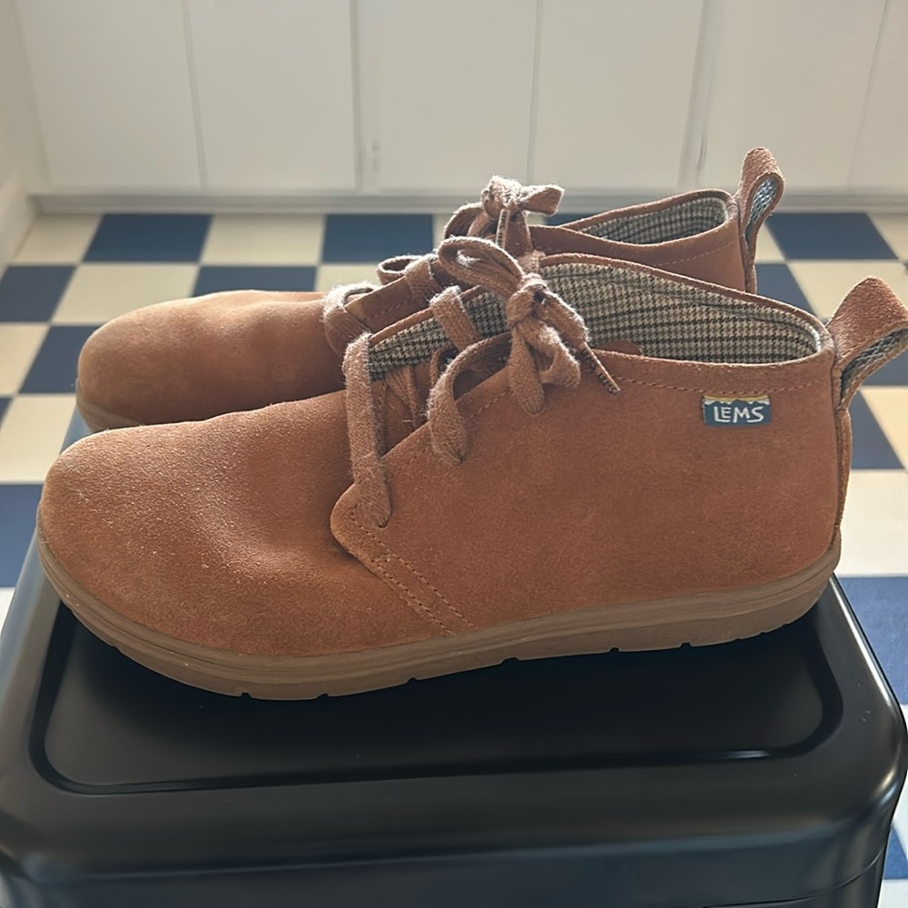LEMS Shoes.Size 10.5 Fits like a 10. Brown Suede Leather. Great condition.